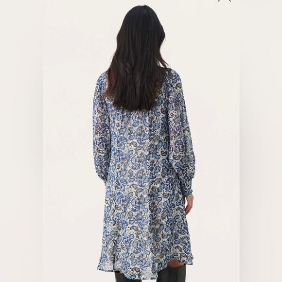 Part Two RinettePW Dress Blue Paisley Print brand new with tag - Picture 2 of 8